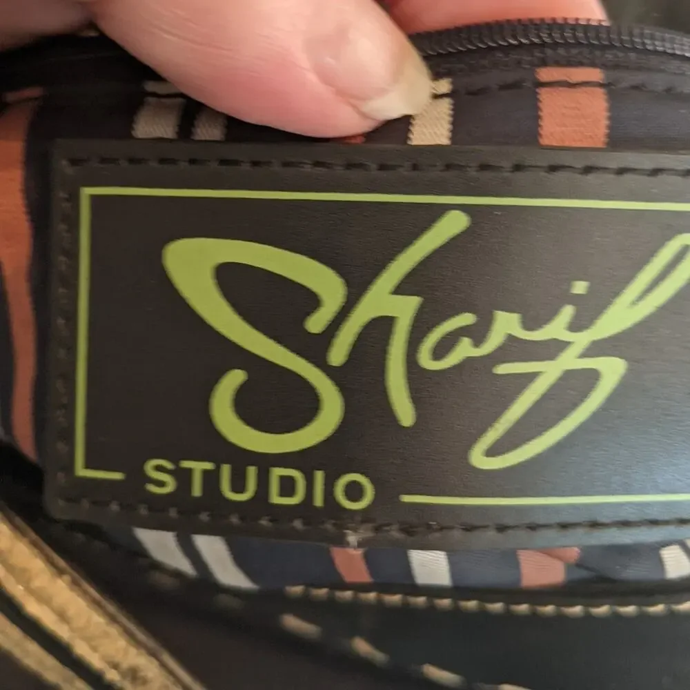 Vintage 90's Y2K Sharif Studio Hobo Bag Woven Snake and Leather